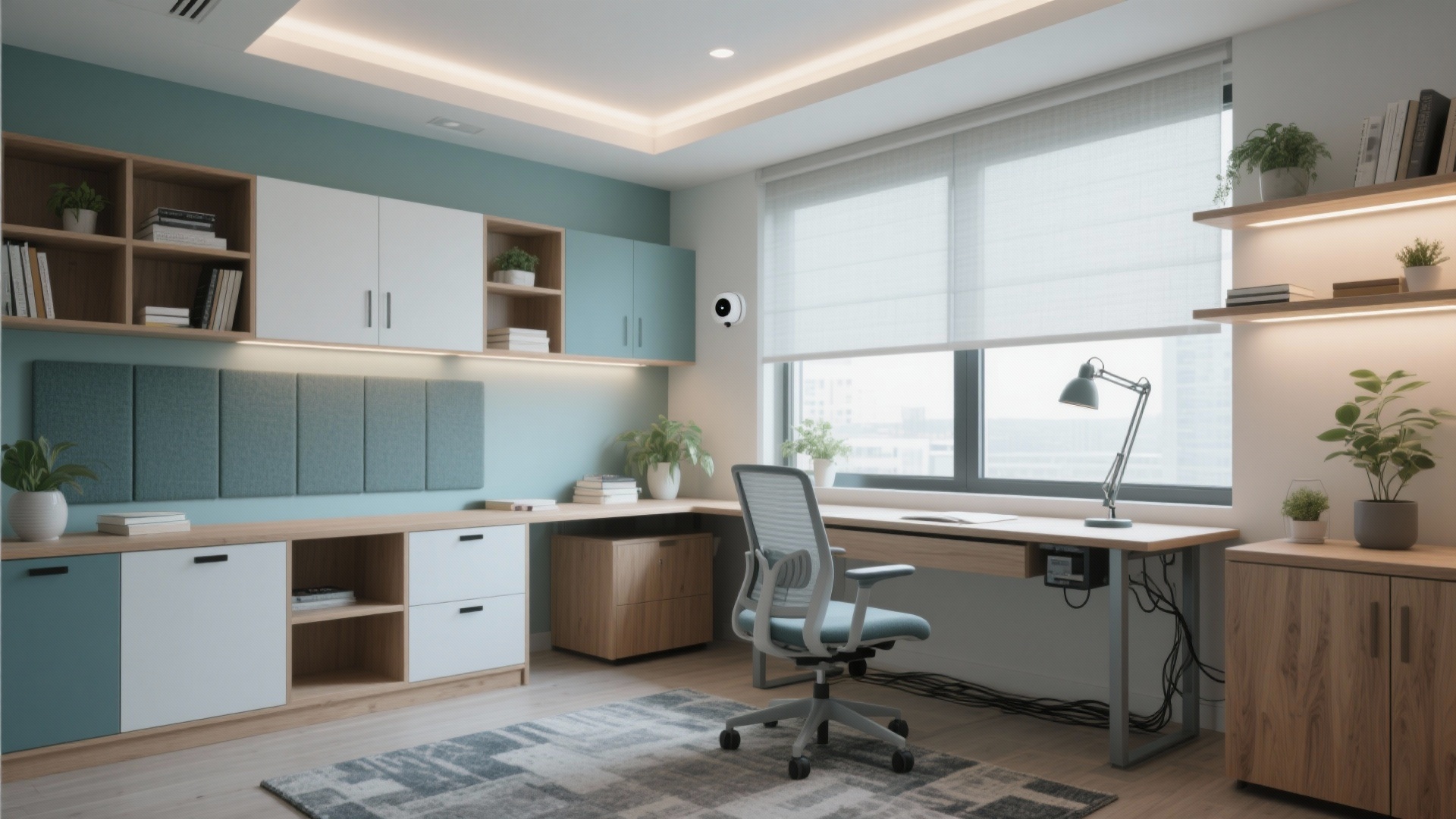 Modern Study Room Design with Lighting, Ergonomics, and Acoustic Comfort