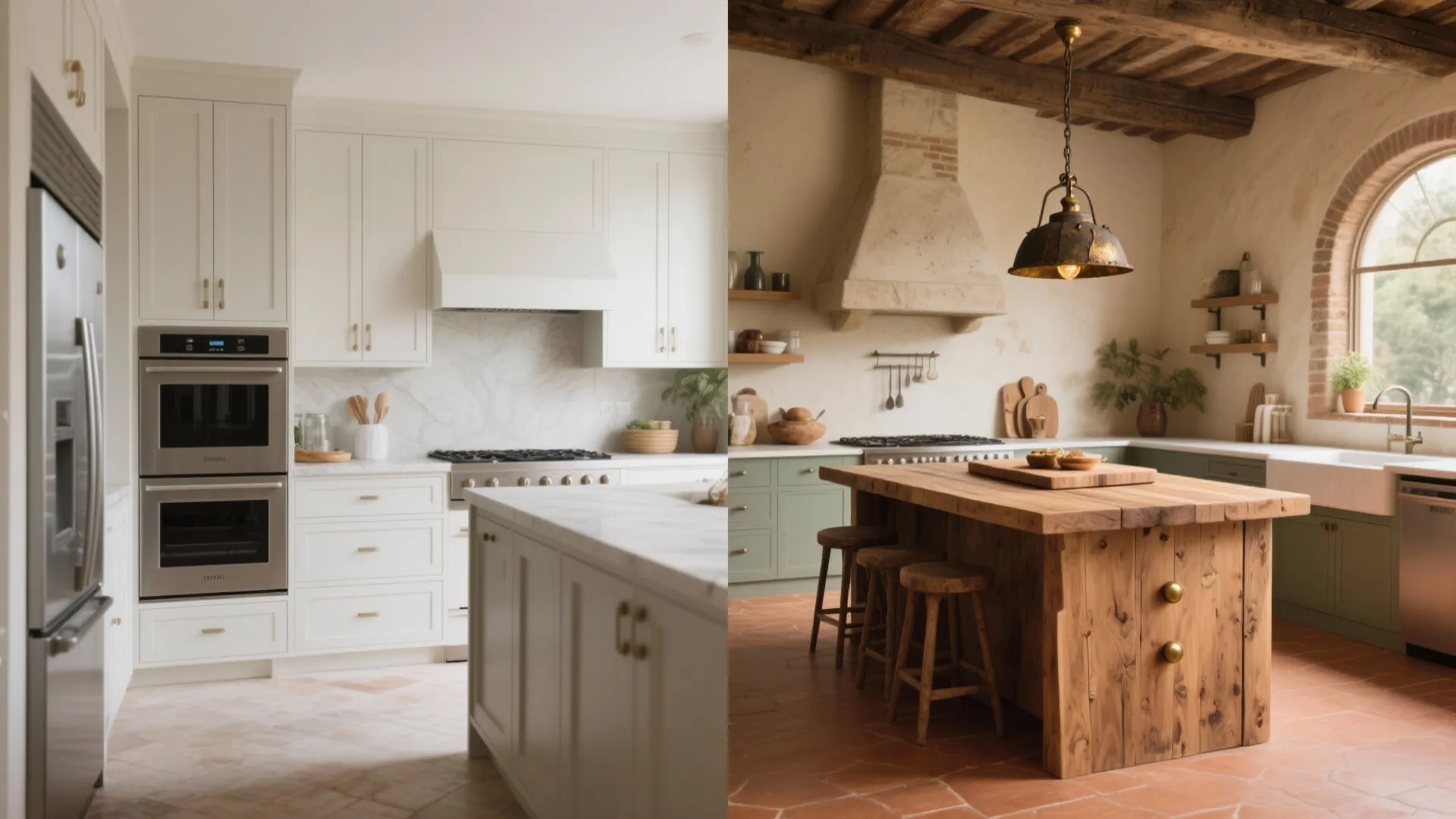 5. Modern-Tuscan: Clean Lines + Rustic Materials