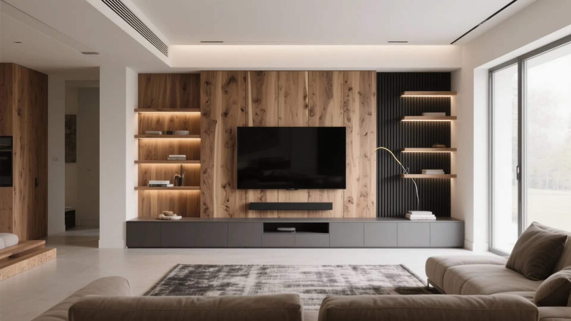 Modern TV Showcase Design in Hall: Transform Your Living Space