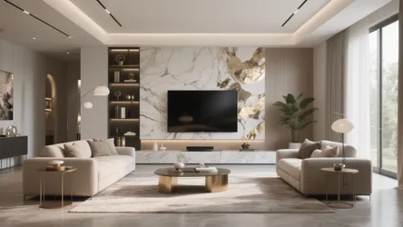 5 Inspiring Drawing Room TV Wall Design Ideas