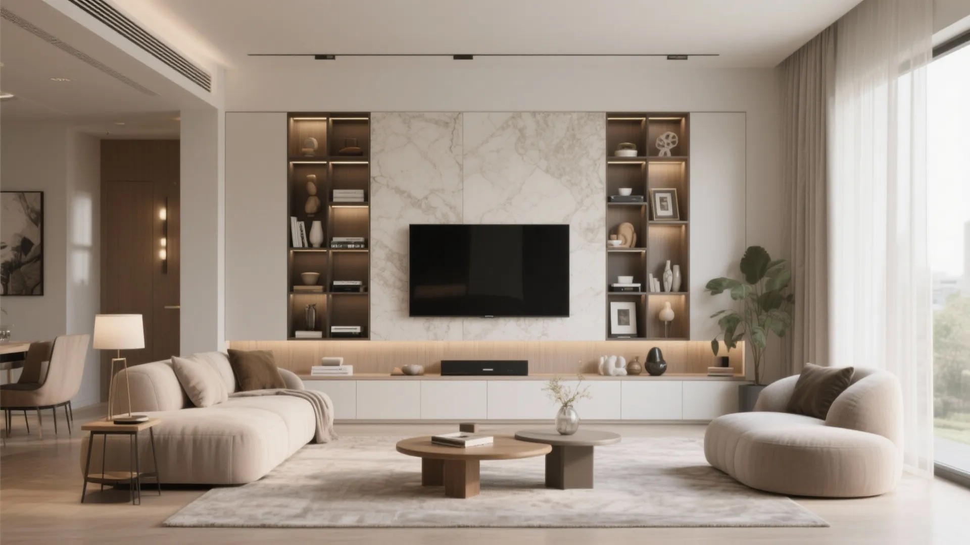 5 TV Showcase Wall Design Ideas: Transform Your Living Room with Stylish Built-in TV Showcase Wall Inspirations
