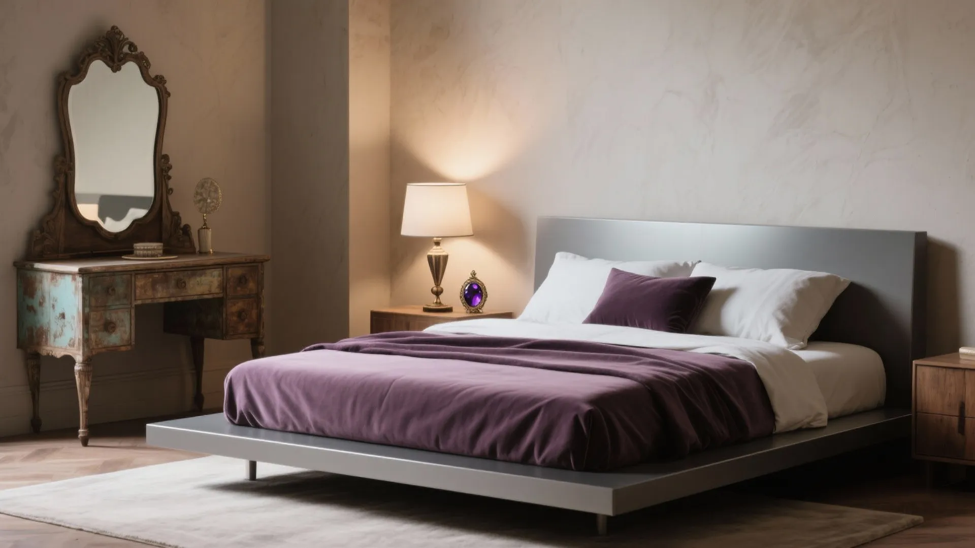 3. Mix modern lines with vintage finds