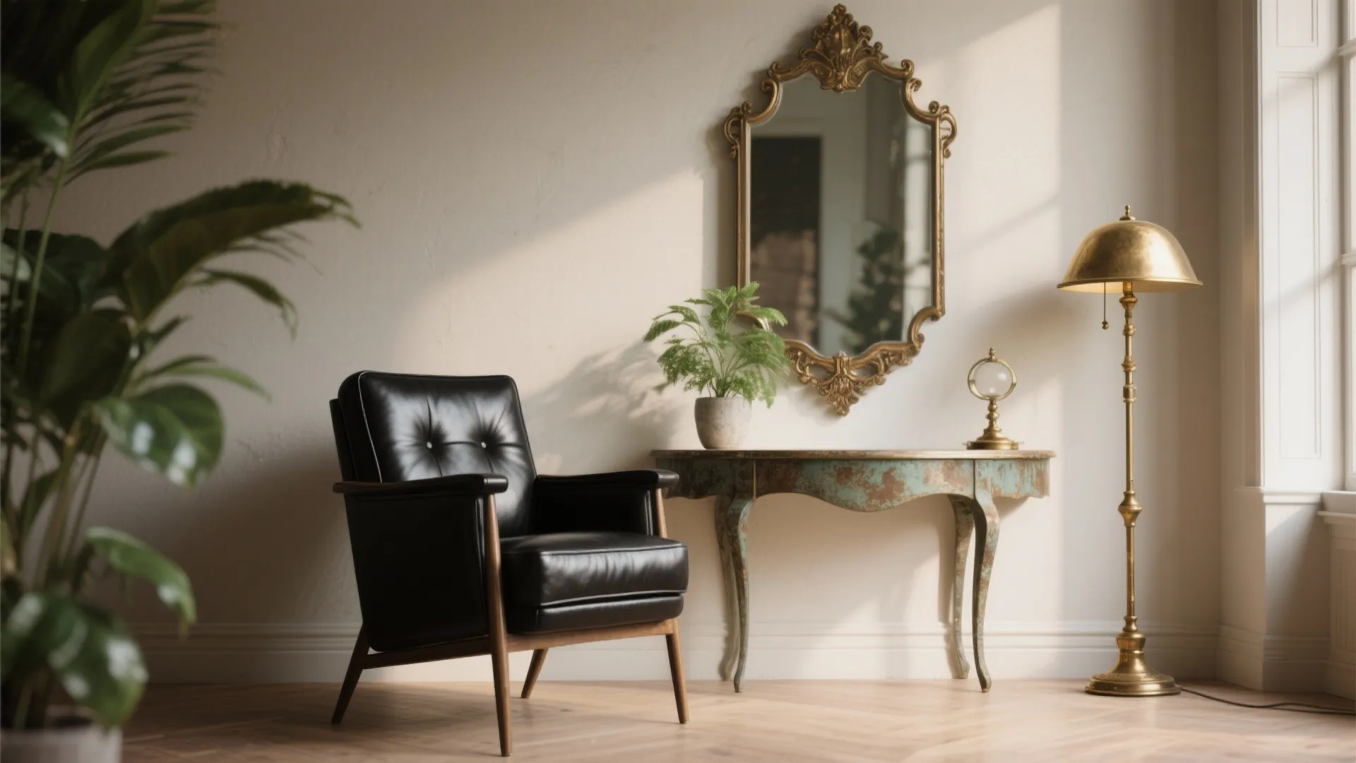 5. Mix Modern Lines with Vintage Finds