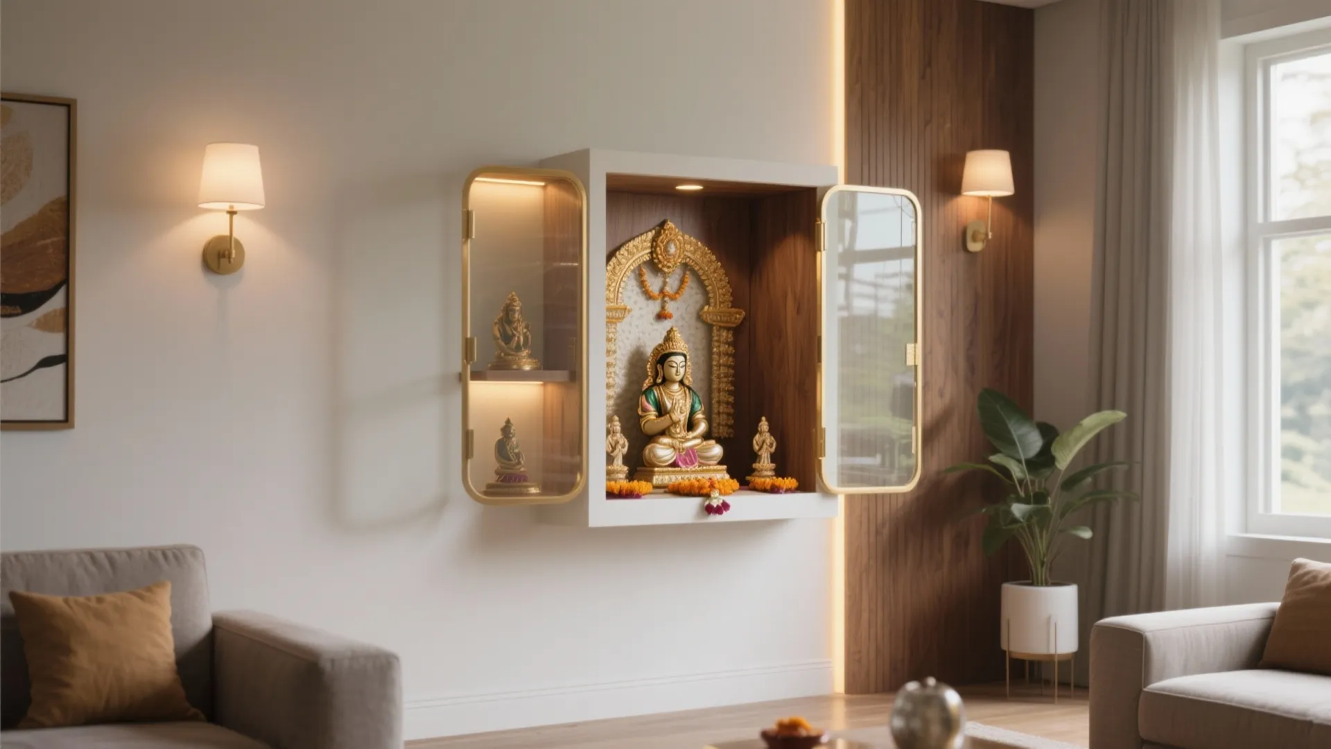 5 Simple Pooja Mandir Designs for Walls: Minimal yet Beautiful Wall-Mounted Mandir Ideas from My Design Experience