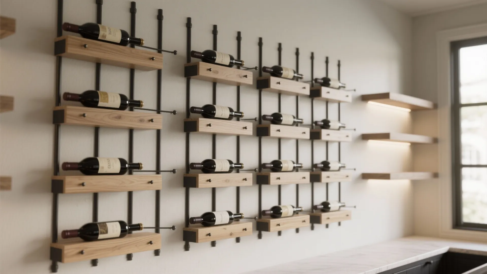 DIY Wall Mounted Wine Rack: Step-by-Step Guide to Stylish Storage: 1 Minute to Your Own Space-Saving Wine Display