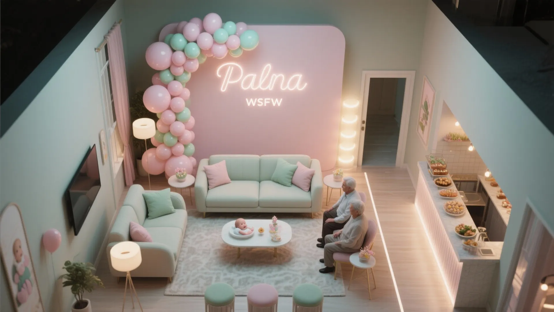 Modern Photo-Ready Backdrop & Zoning