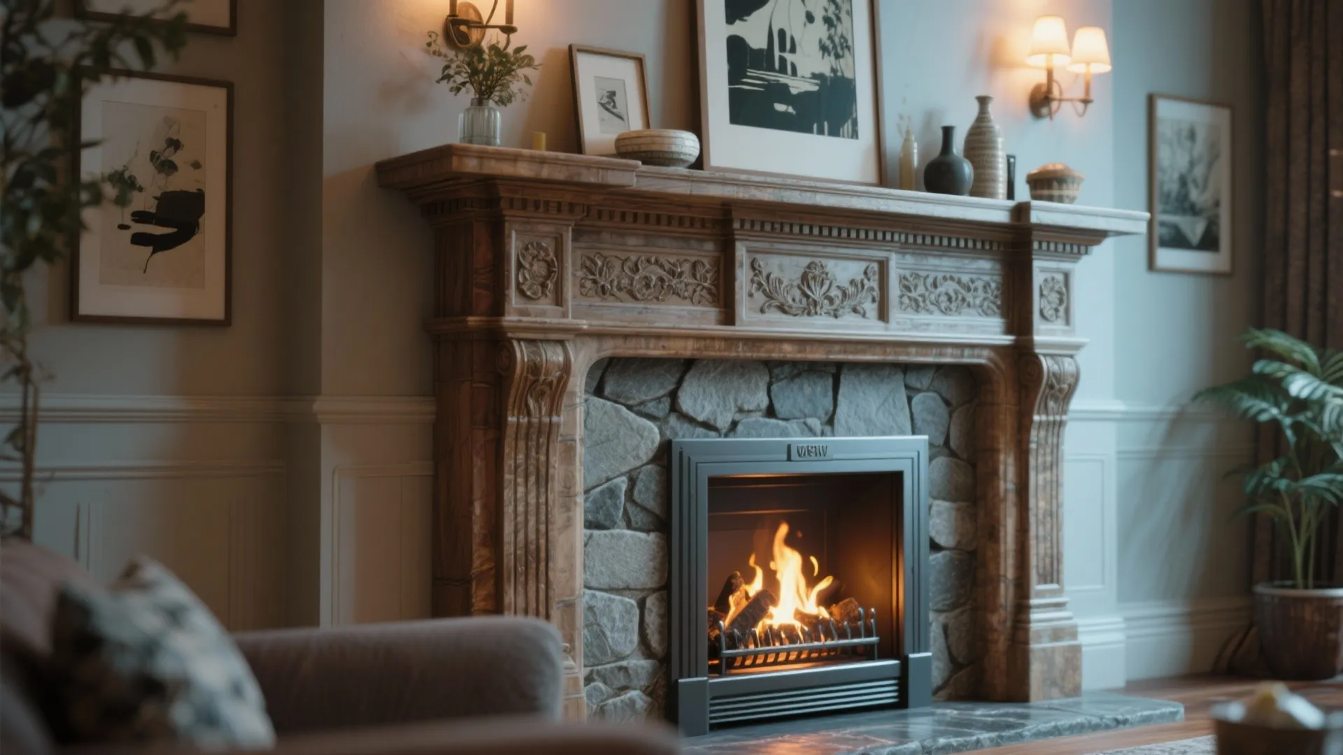 5. Create a Focal Point with a Modernized Fireplace