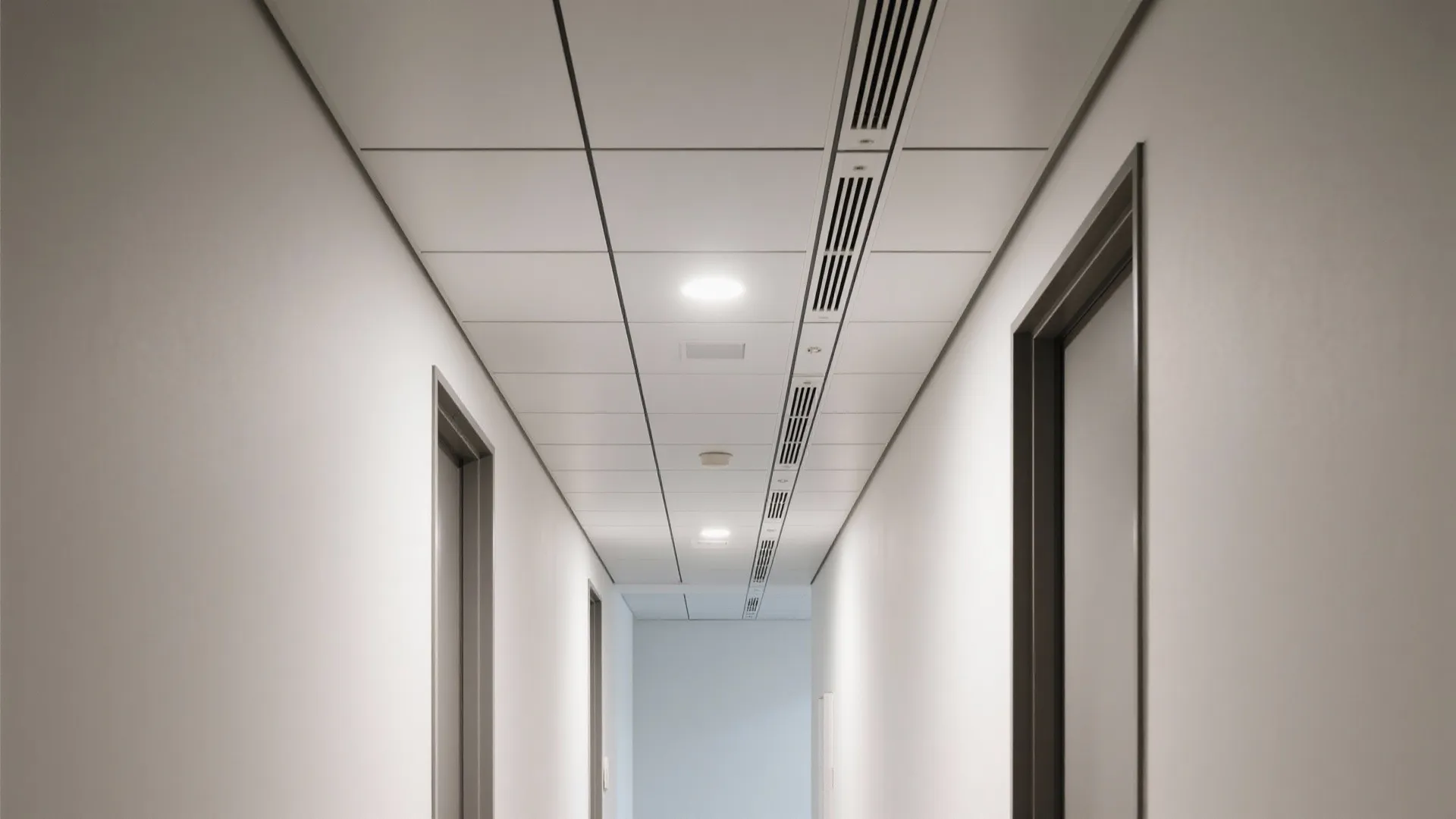 5) Painted Ceiling Panels with Hidden Access