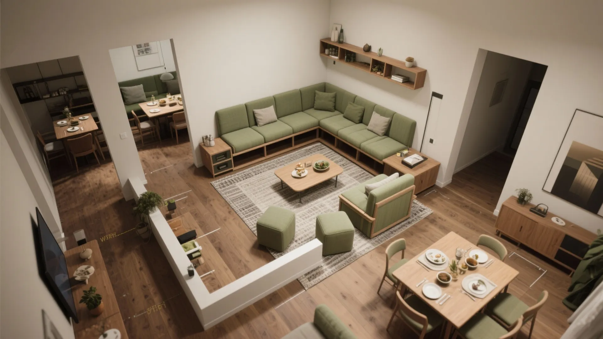 3. Benches and modular pieces that flex