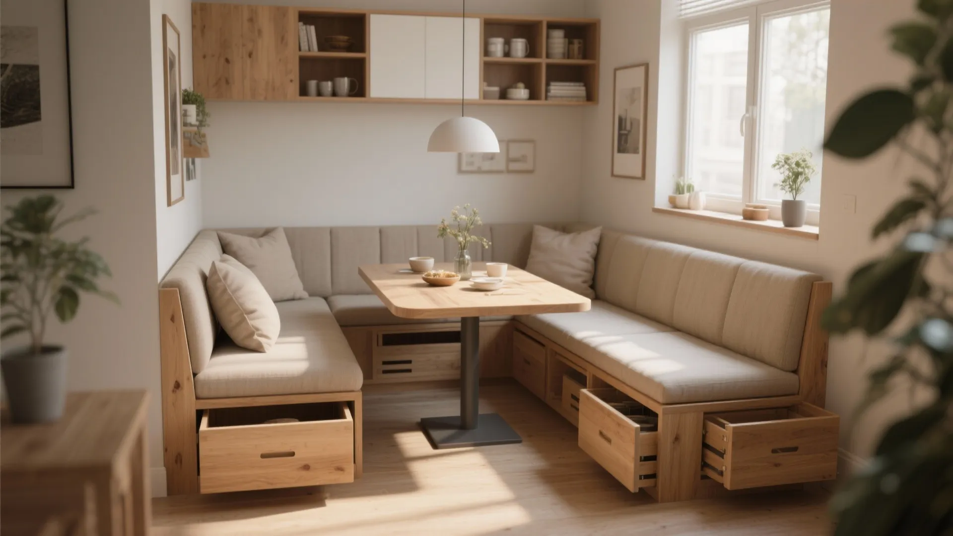 10. Modular Benches and Storage Seats