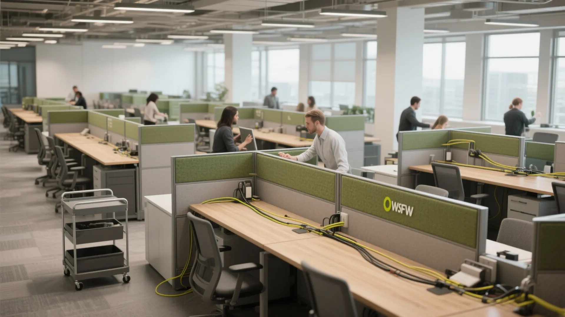 2. Modular benching and zoning for staff efficiency