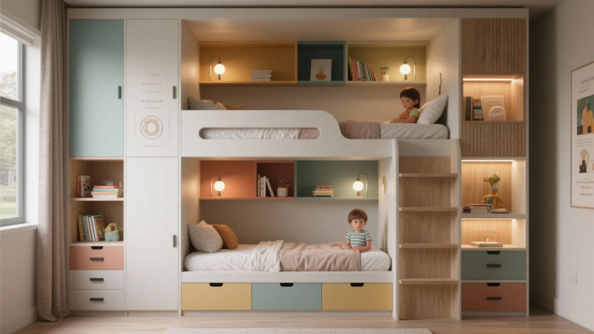 5. Custom modular bunks with lighting and zones