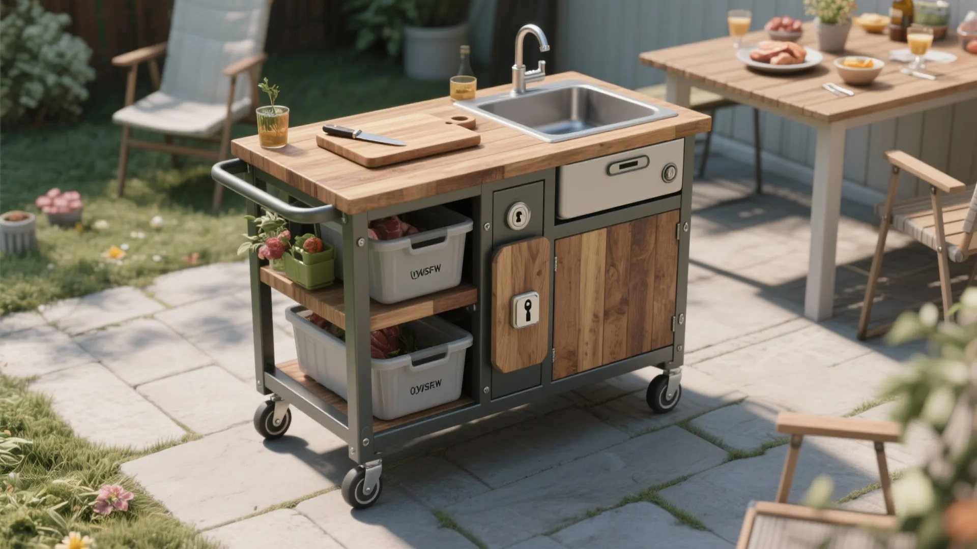 4. Modular carts and mobile islands