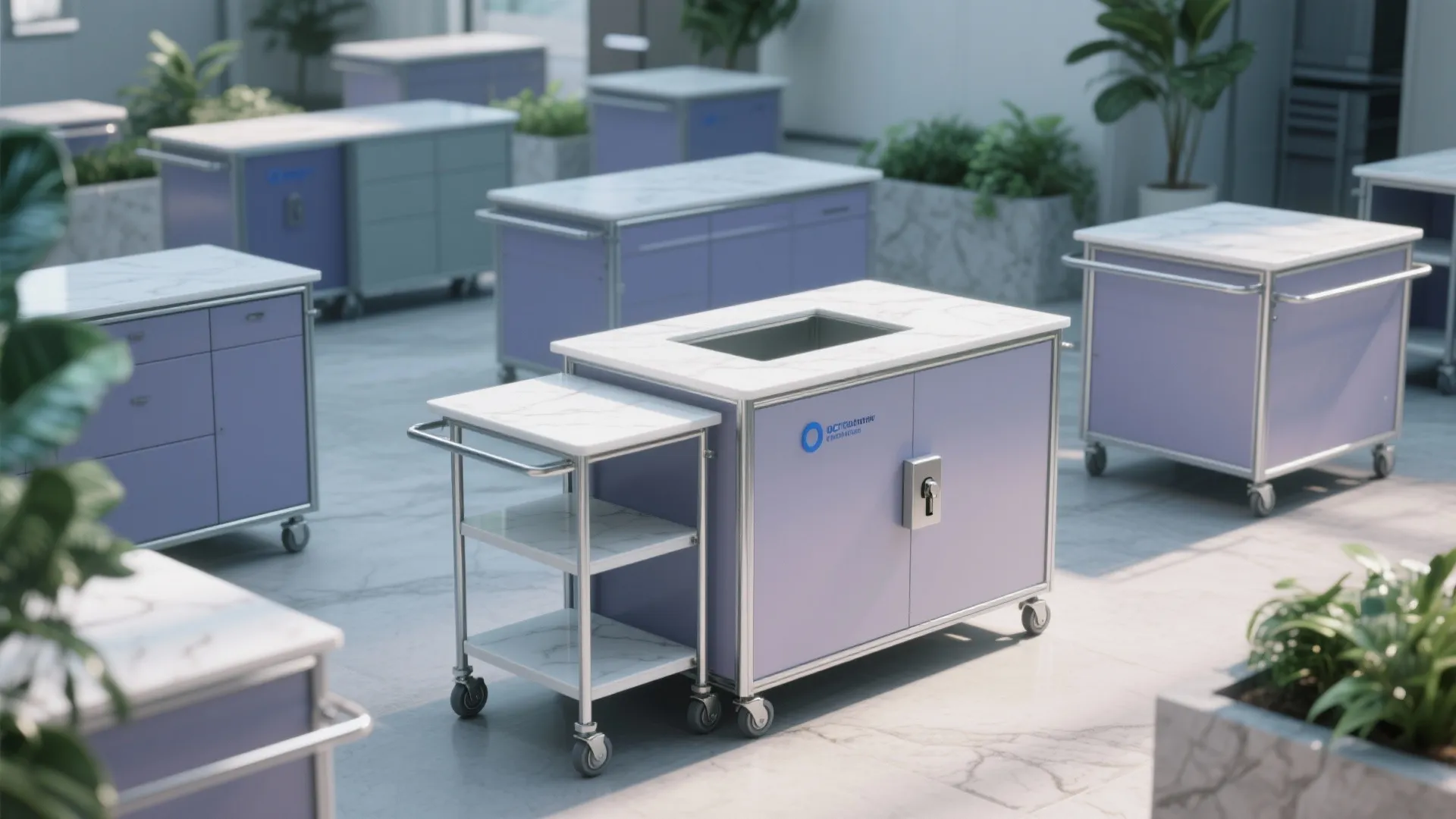 5. Modular, Portable Counters with Composite or Porcelain Tops