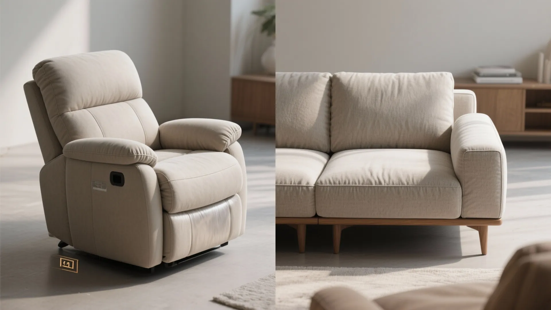 3. Modular recliner combos with removable arms