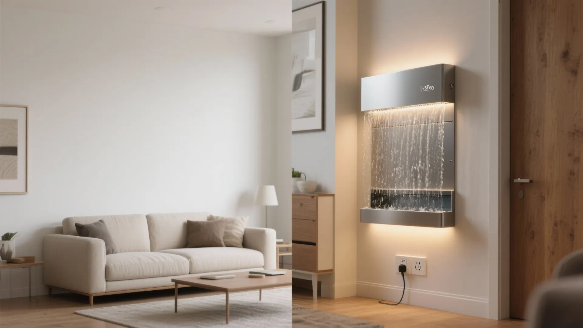 Modular Plug-and-Play Indoor Waterfall