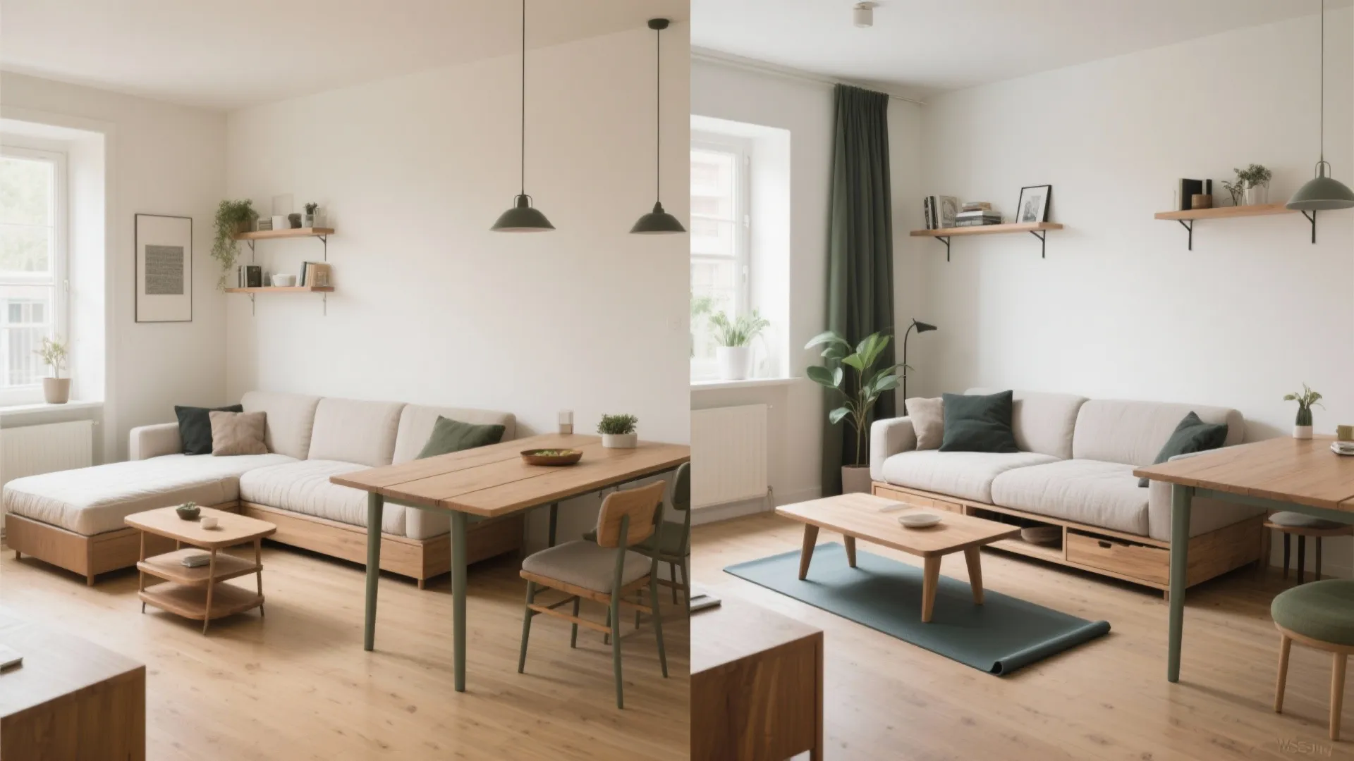 Multi-functional furniture and modular zones