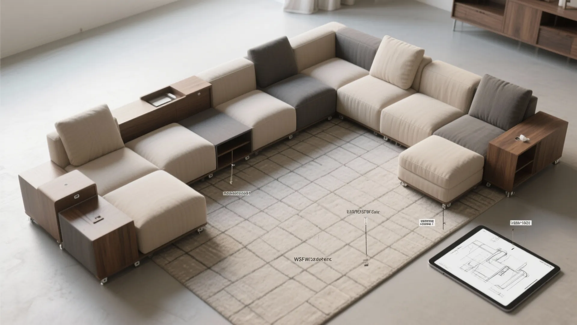 Modular L-Shaped Sectional for Future-Proofing