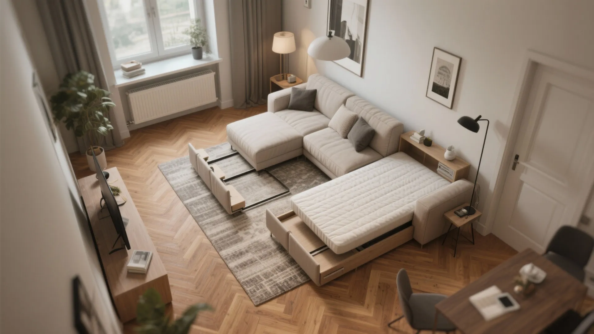 2. Go modular — separate seating and sleeping when needed