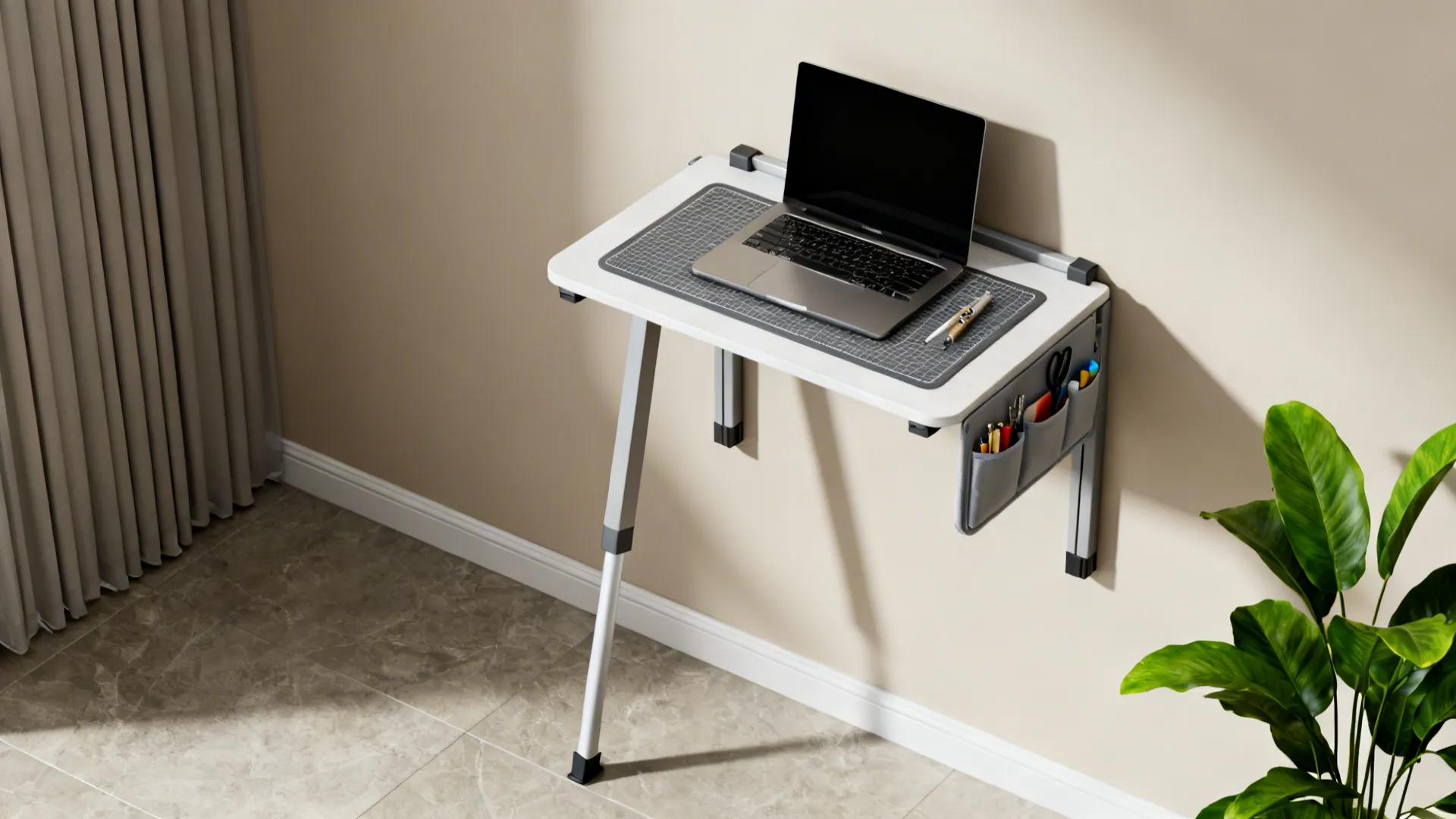 5. Modular folding table that converts to a workspace