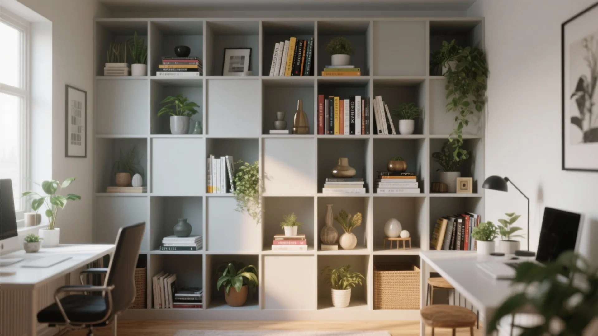 4. Modular Cube Shelving