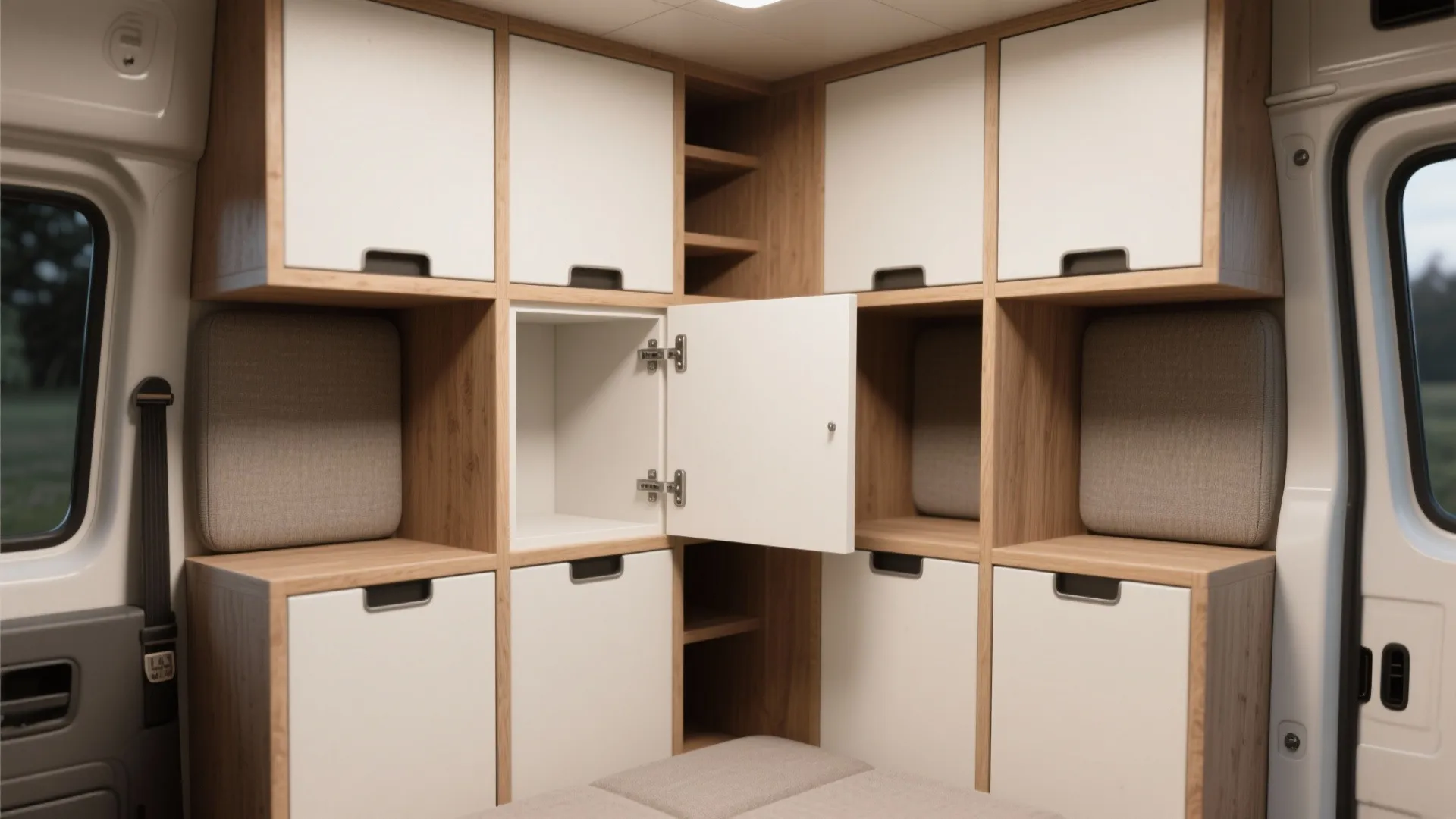 3. Modular cubes and hidden brackets for flexible layouts