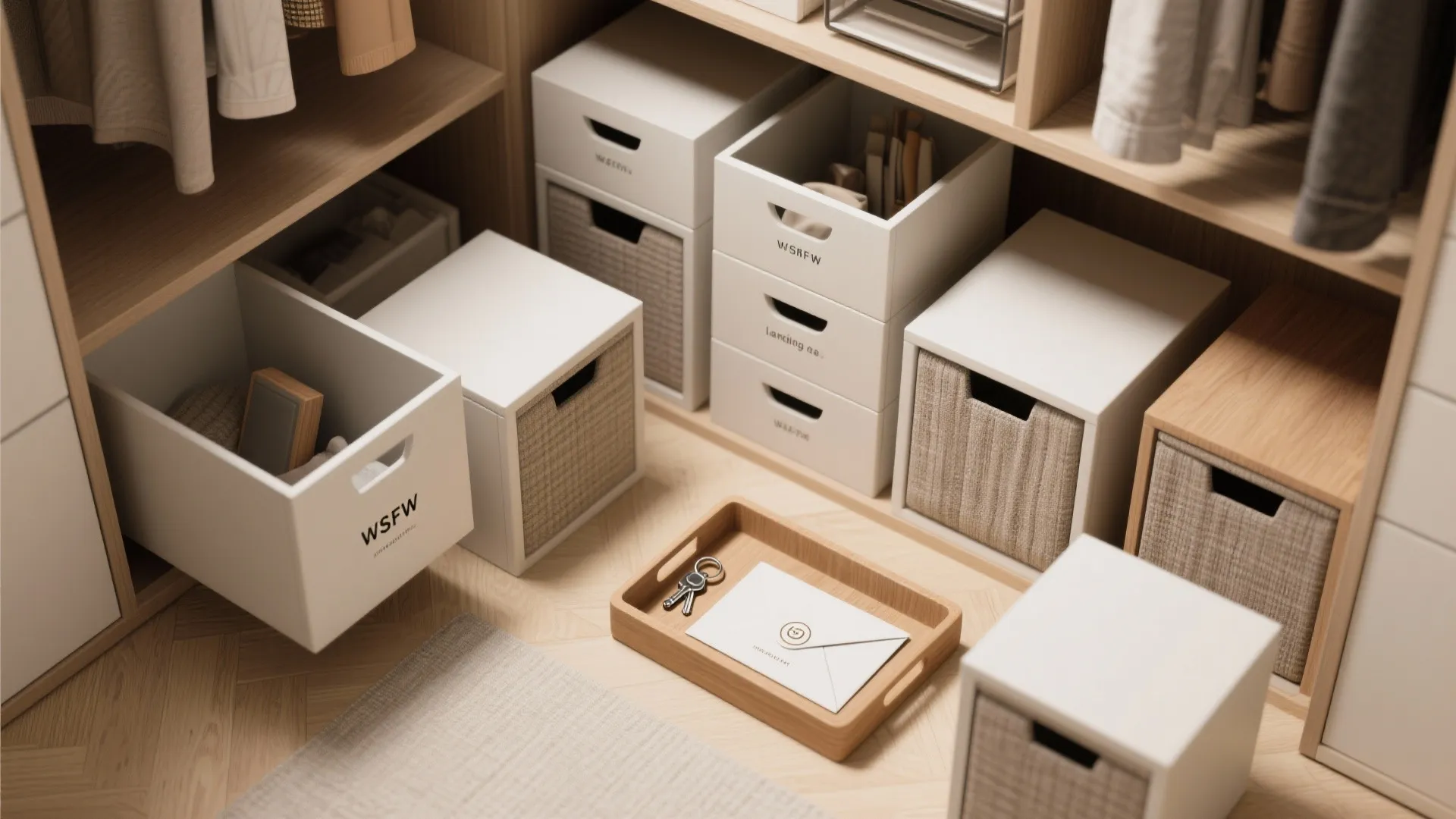 Modular cubes, labels, and a landing zone