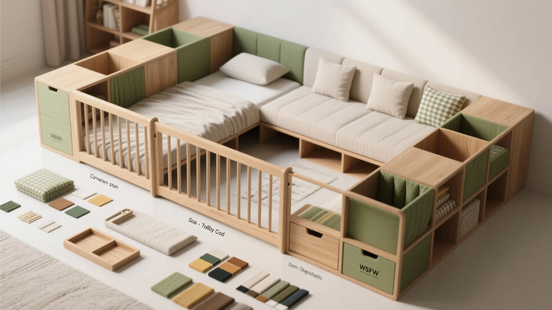 5. Modular daybed that grows with the child