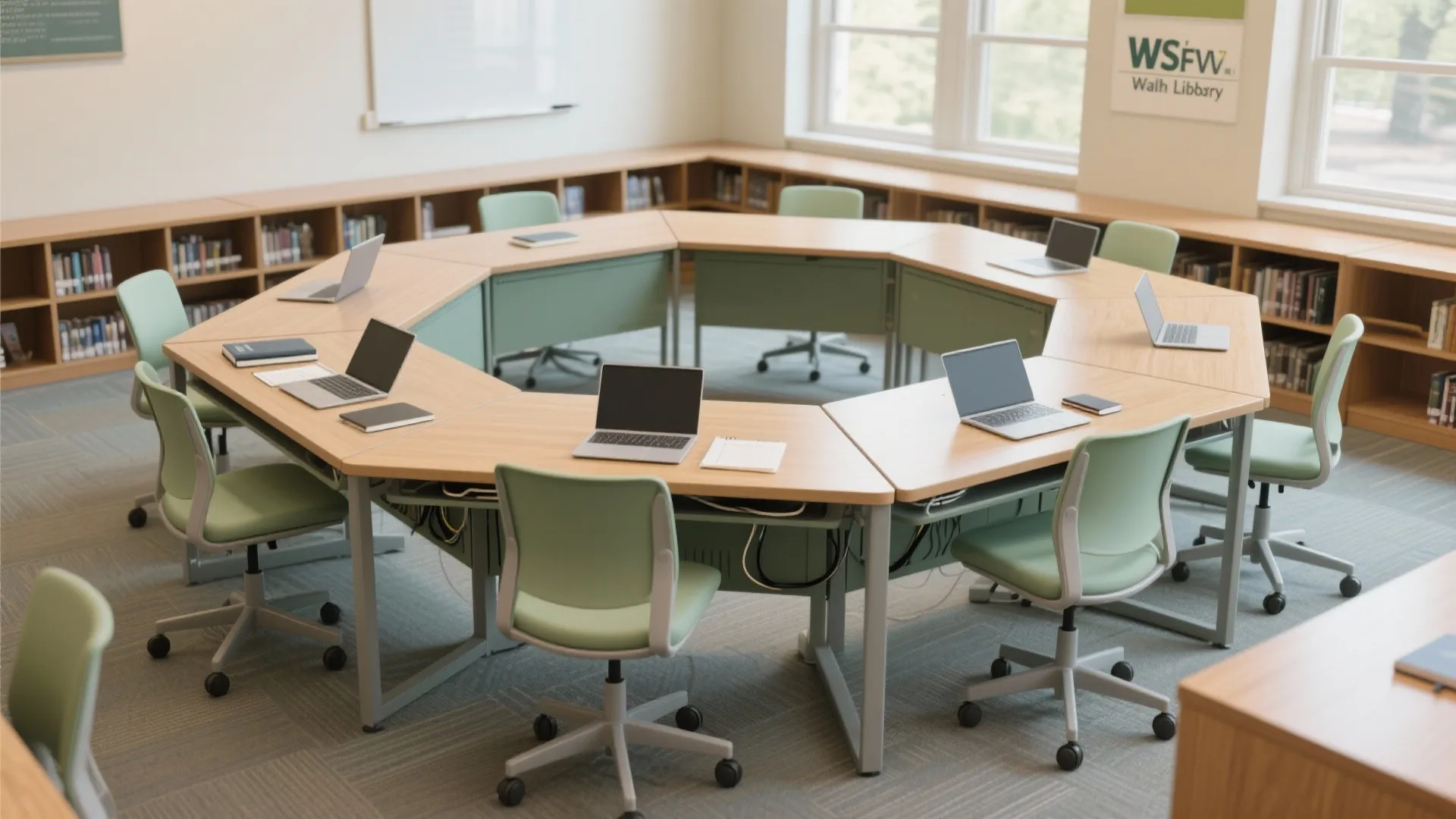 Modular desks that flex between solo and group mode