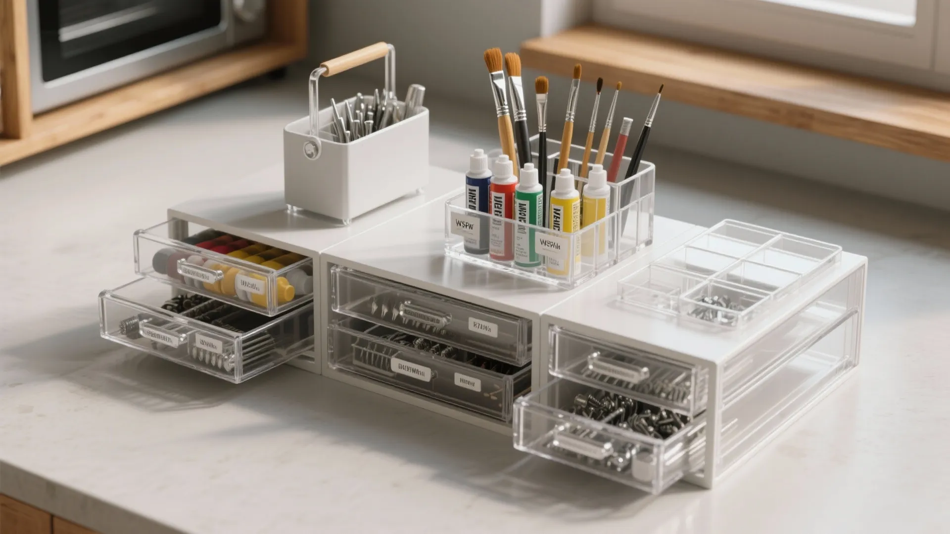 4. Modular drawer units and portable caddies