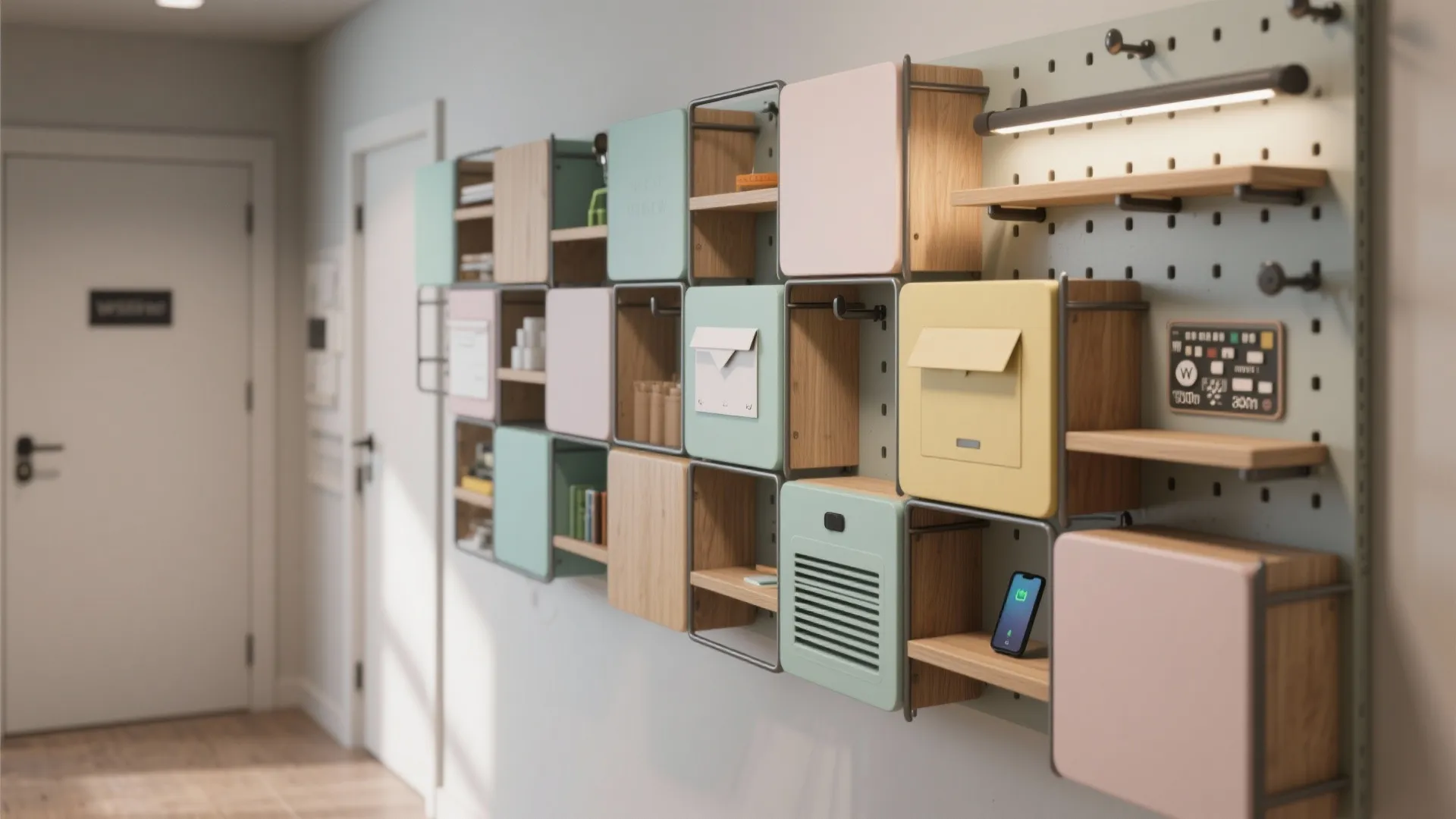 Adaptive modular wall unit for evolving families