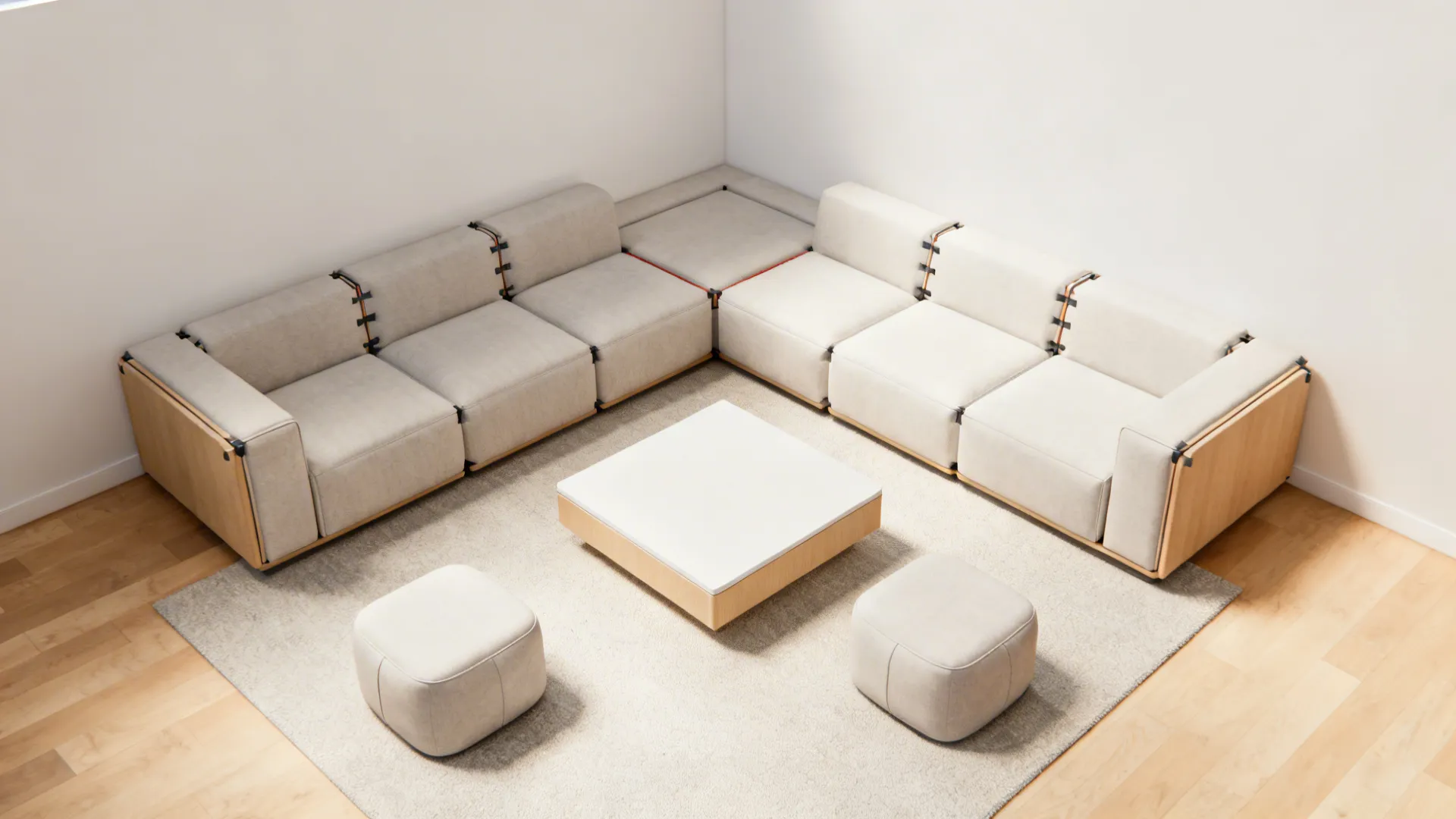 5. Create flexible seating with modular pieces