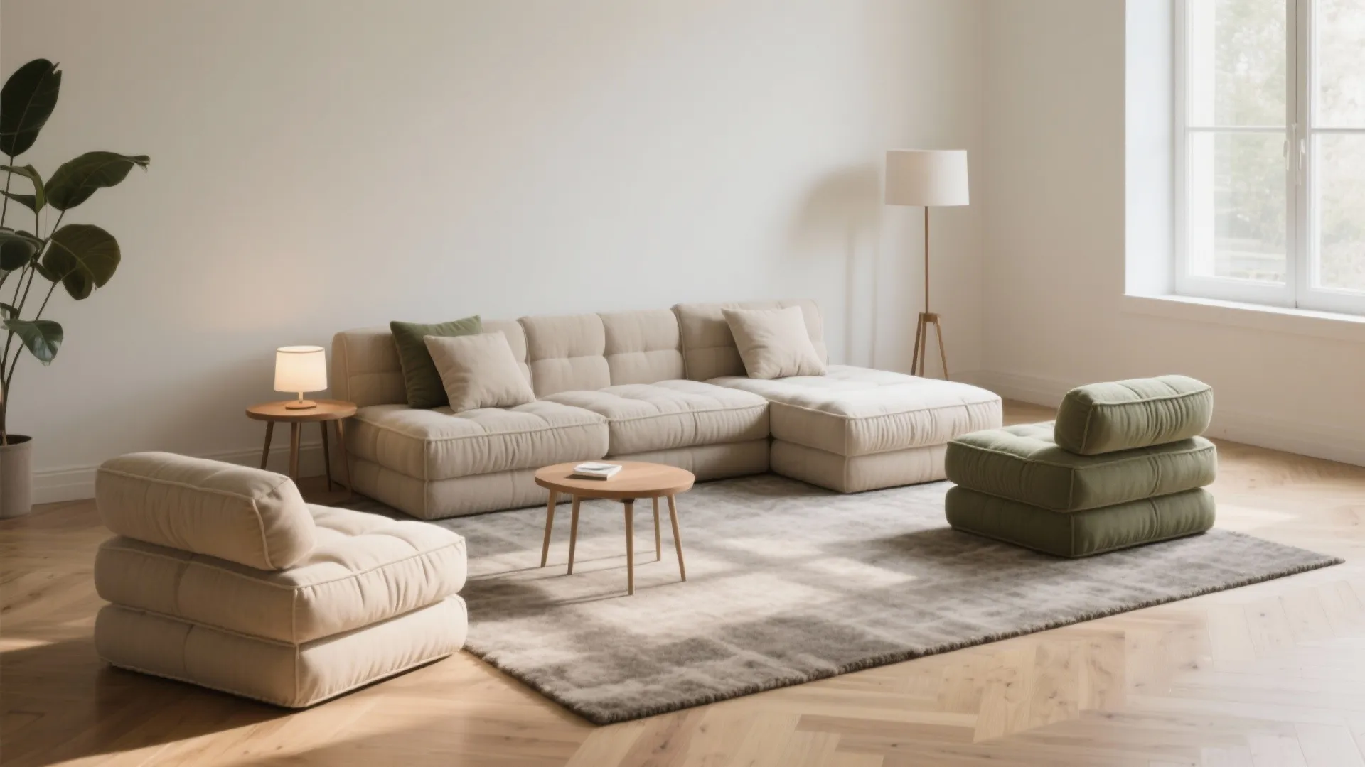1) Modular Floor Cushions & Low Seating