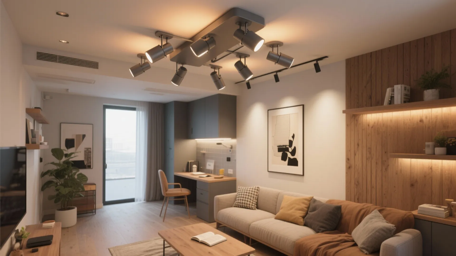 5. Multi-light modular flush fixtures for flexibility