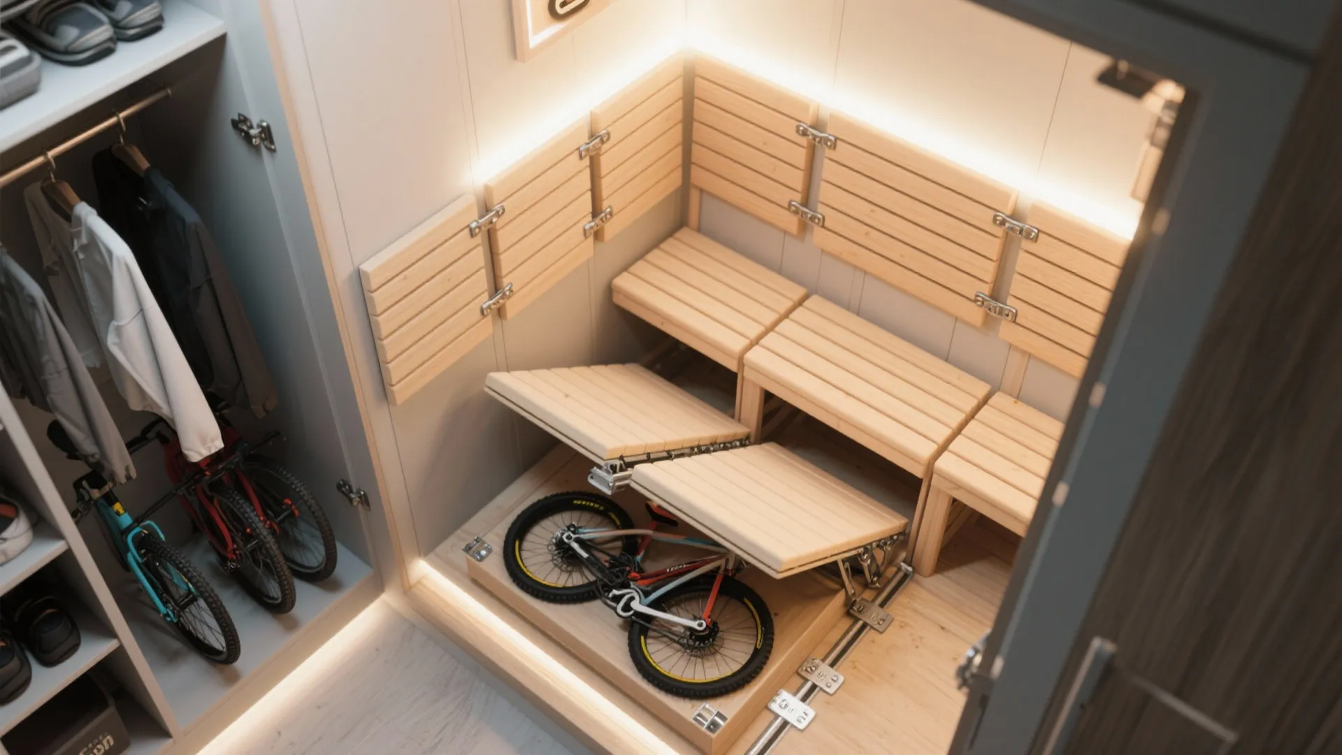 2. Go modular: split units and fold-down benches