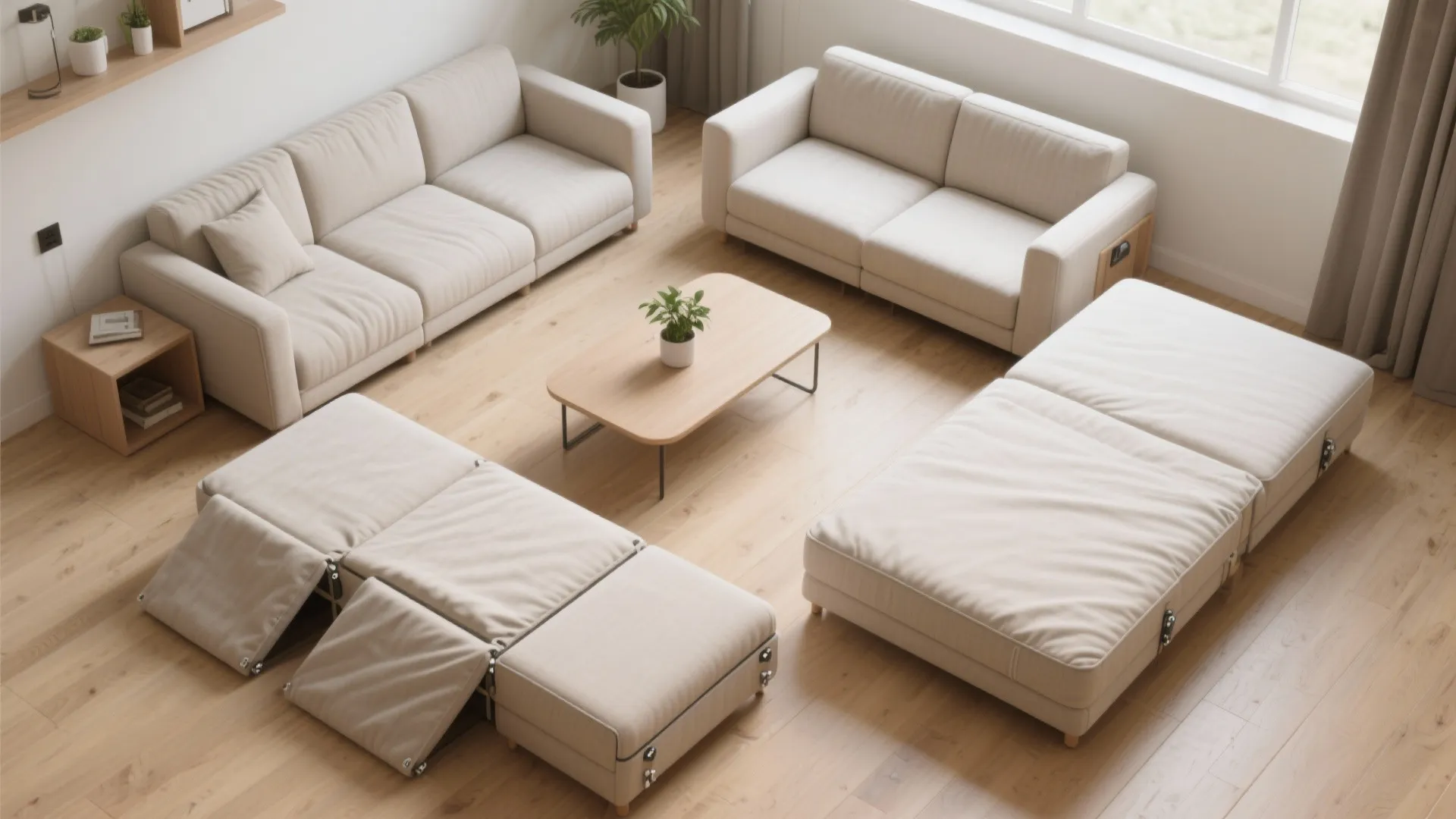 3. Modular futons that flex with your life