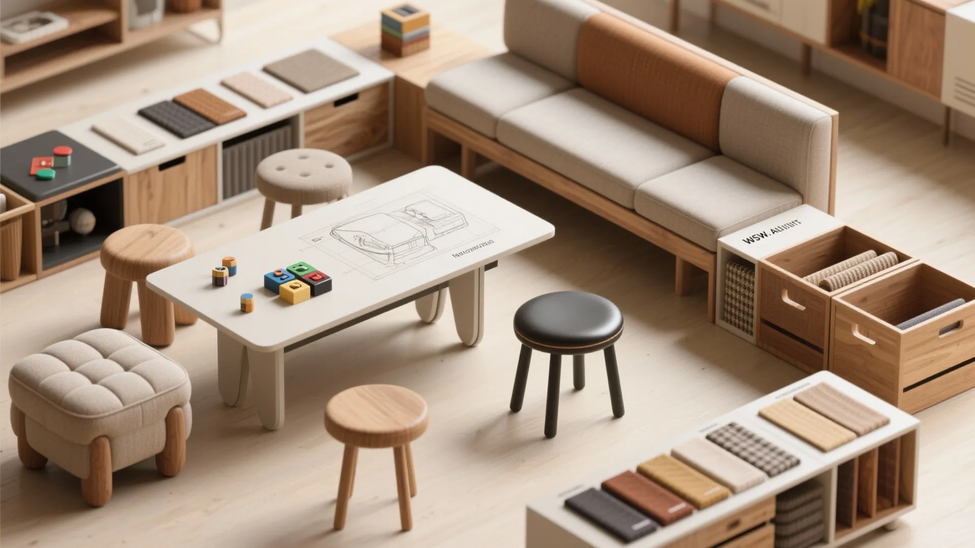 3. Modular Furniture with Game Zones