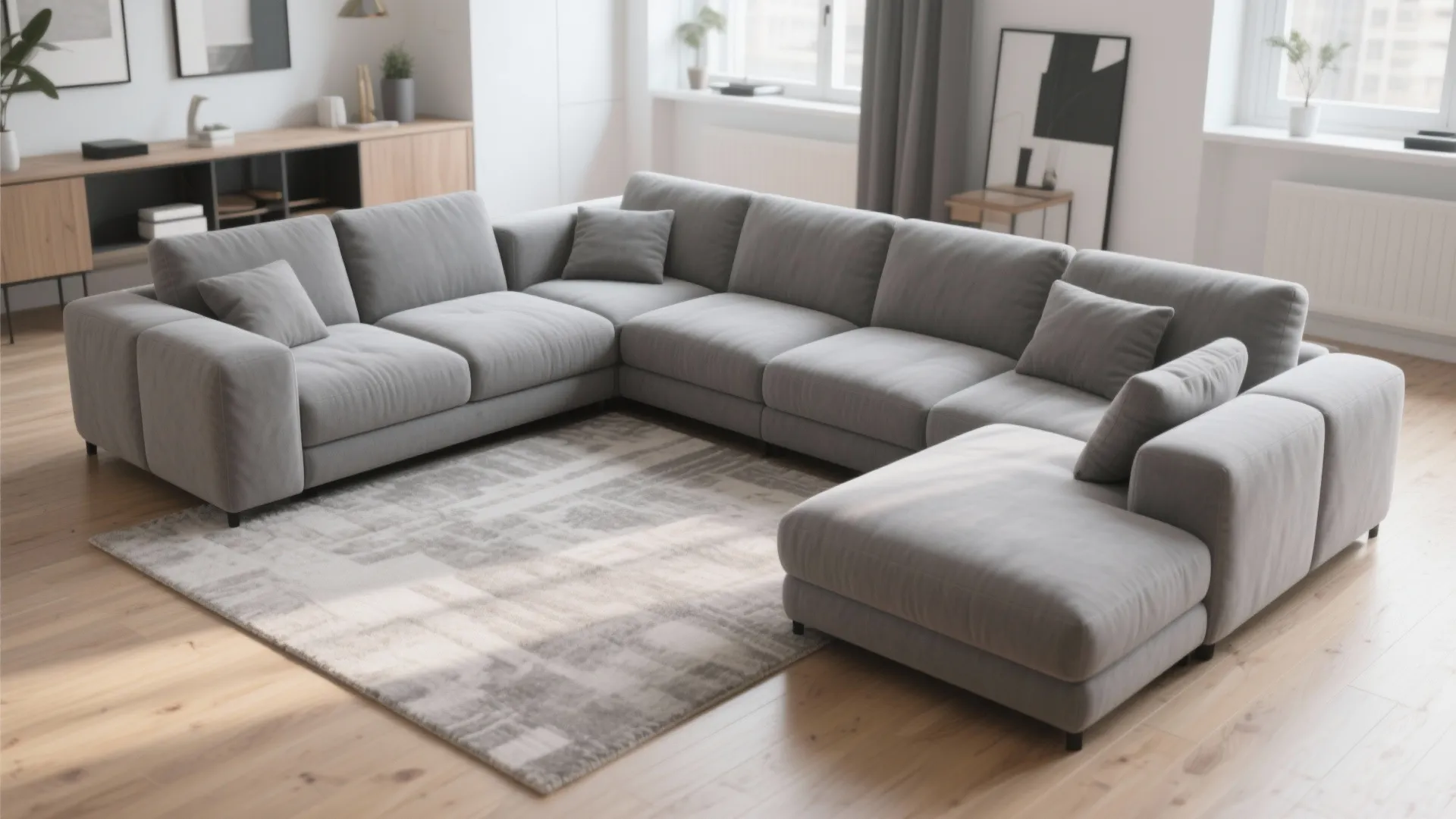 Modular Gray Sofa Systems