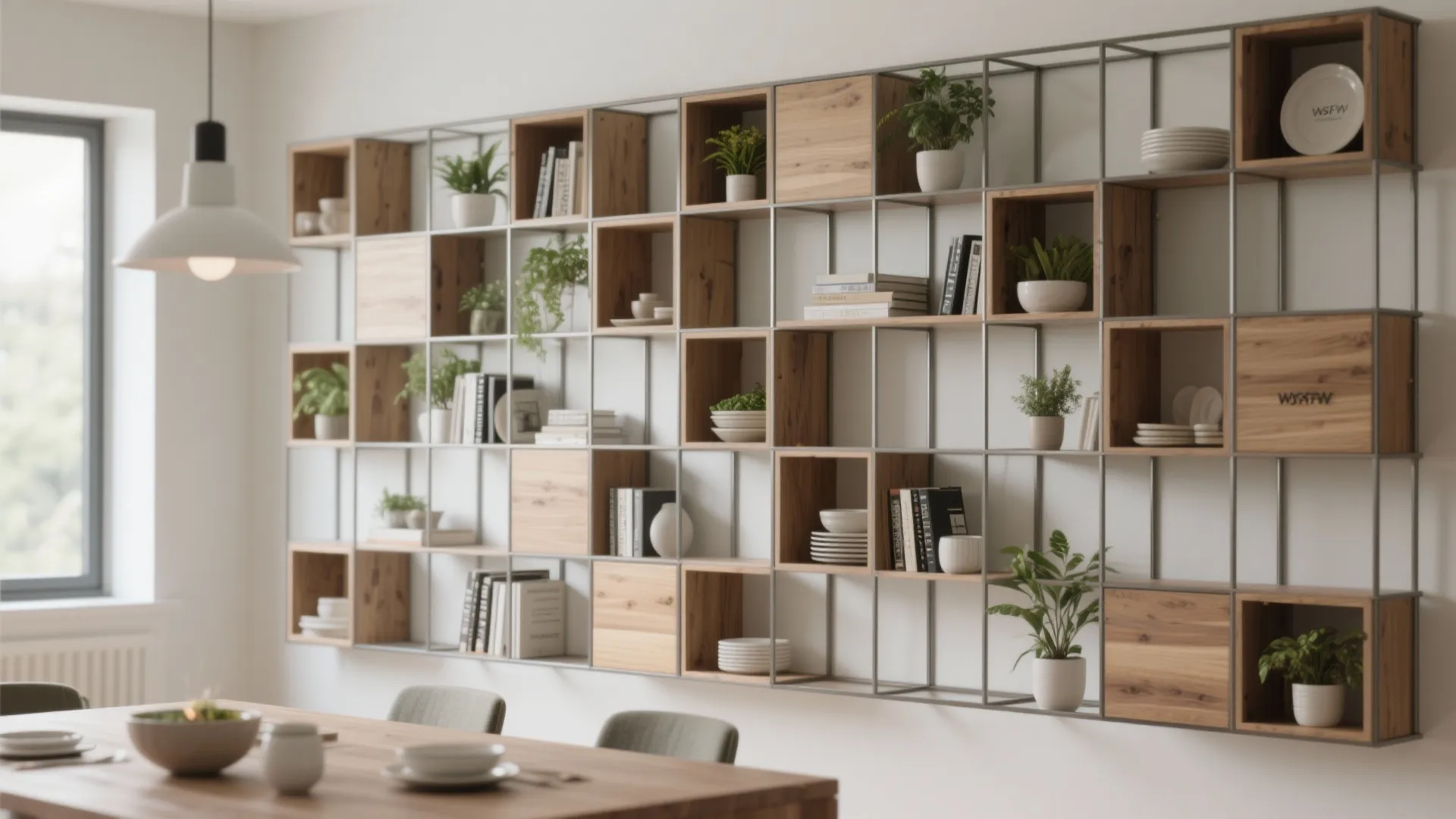 2. Modular Grid Shelving