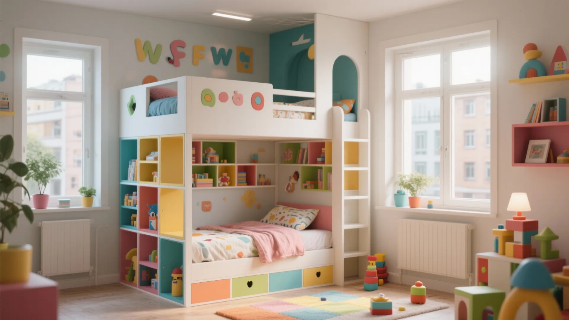 Multipurpose Kids’ Room with Modular Furniture