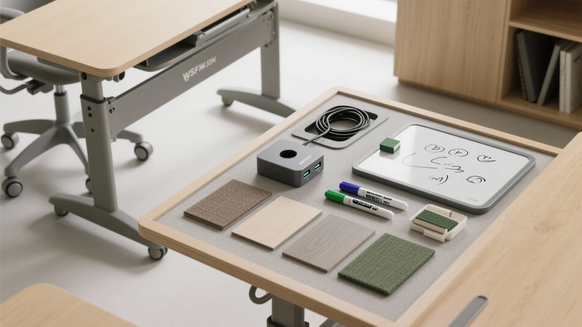 Modular furniture and fold-away surfaces