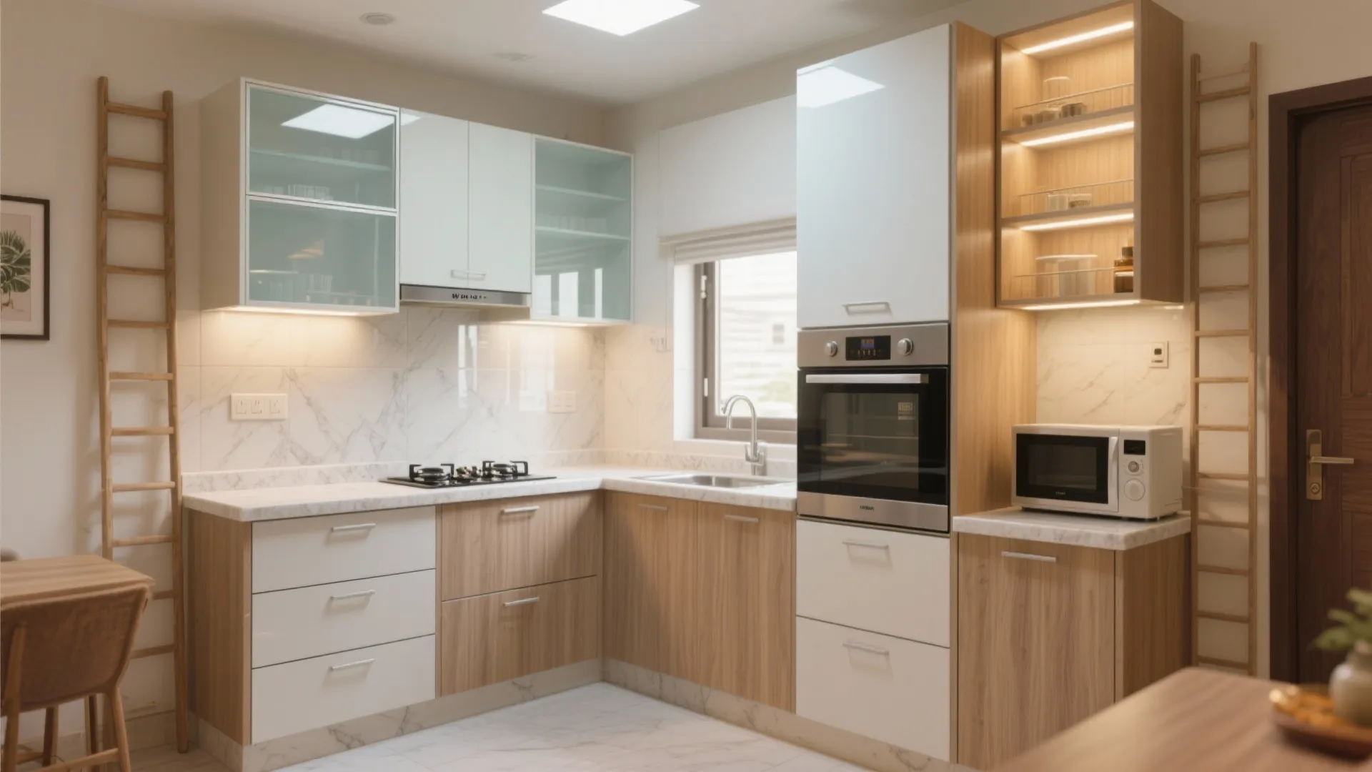 An Efficient Indian Modular Kitchen (L- or Parallel) That Performs