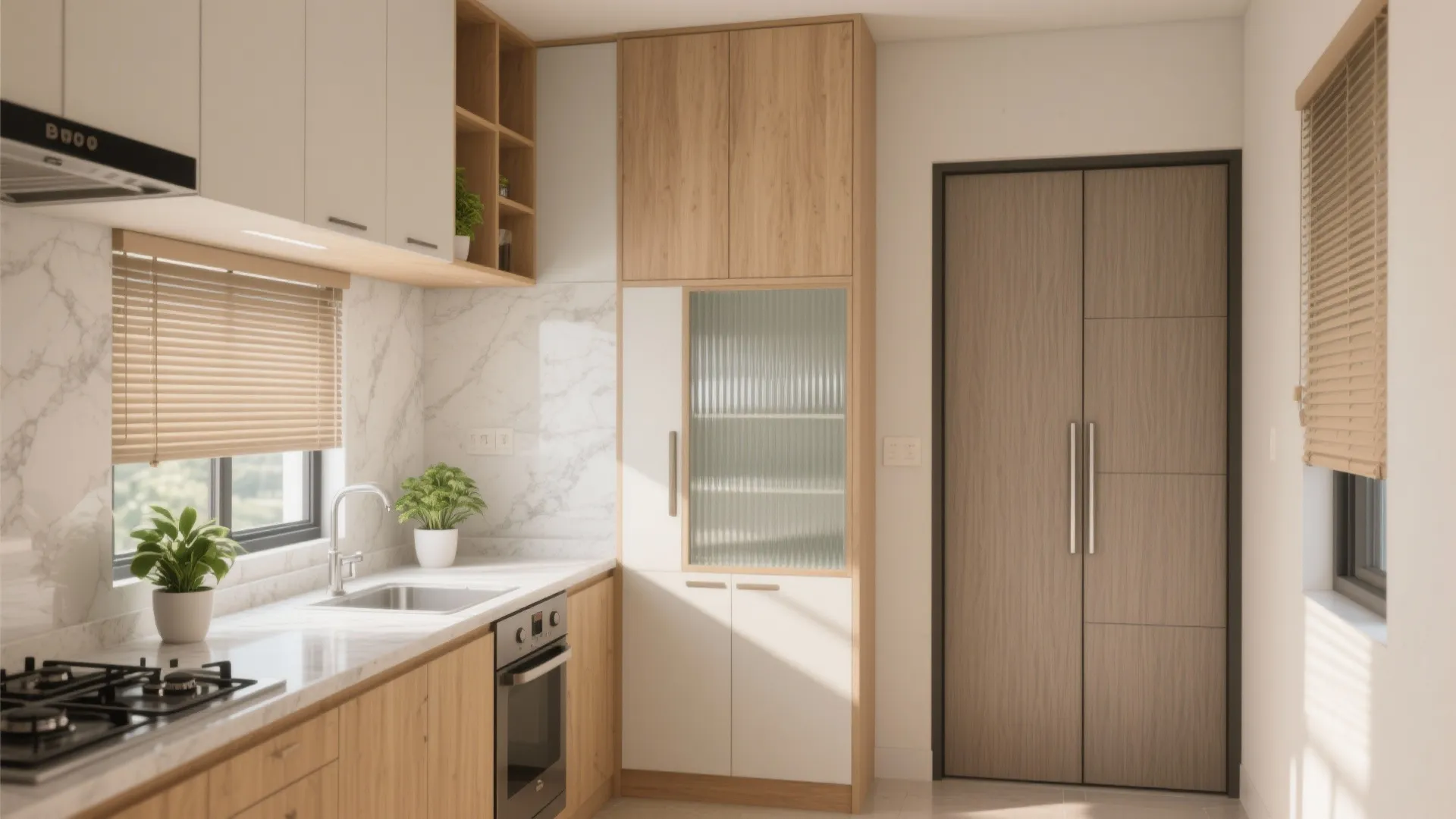 Modular minimalism for kitchens and wardrobes
