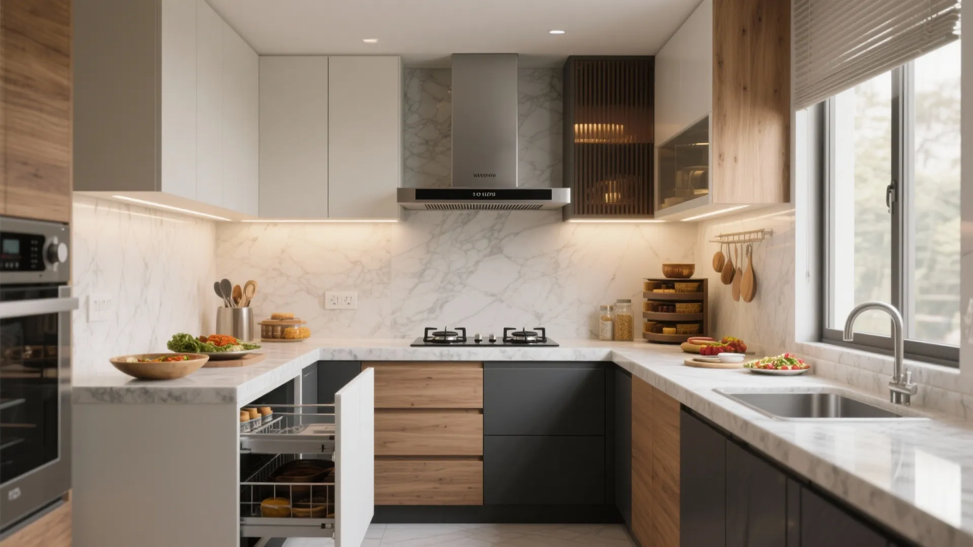 Modular kitchen tailored for Indian cooking