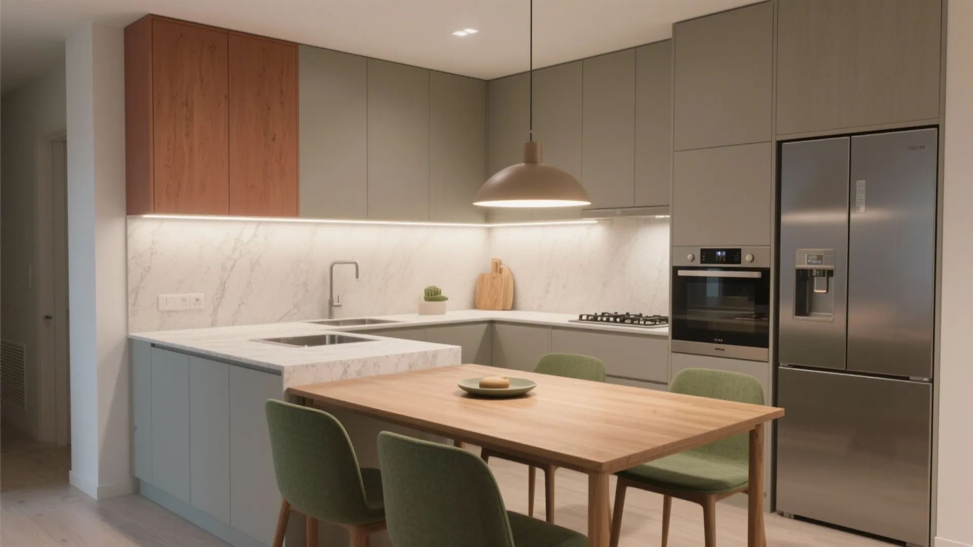 Modular Kitchen with Dining Table: My Space-Smart Secret: 1 Minute to Transform Your Kitchen and Dining Flow