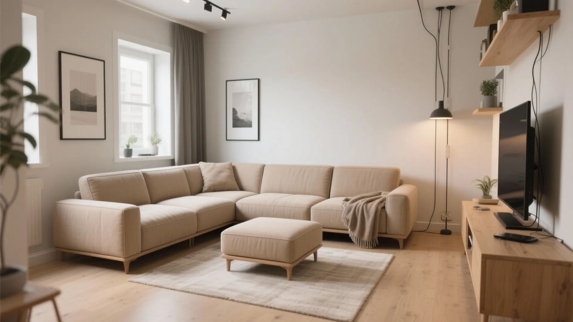 Modular L-shape with a reversible chaise (plus an ottoman)