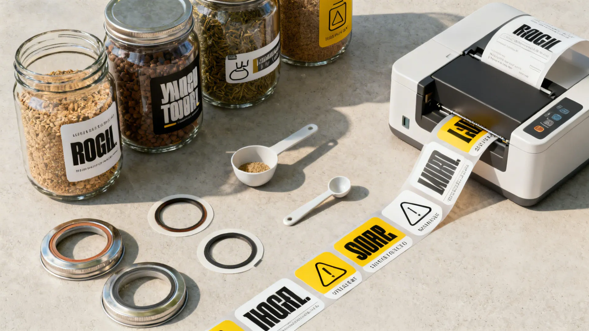 Glass Canisters with Modular Labels