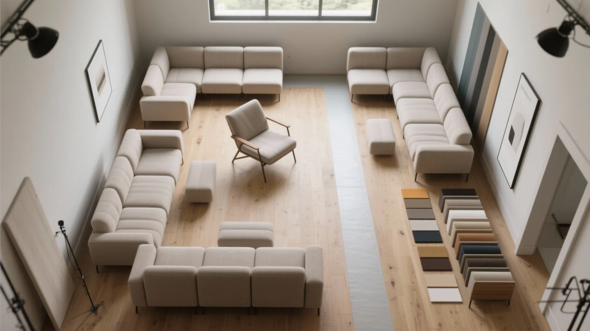 Modular reclining sections for flexible layouts