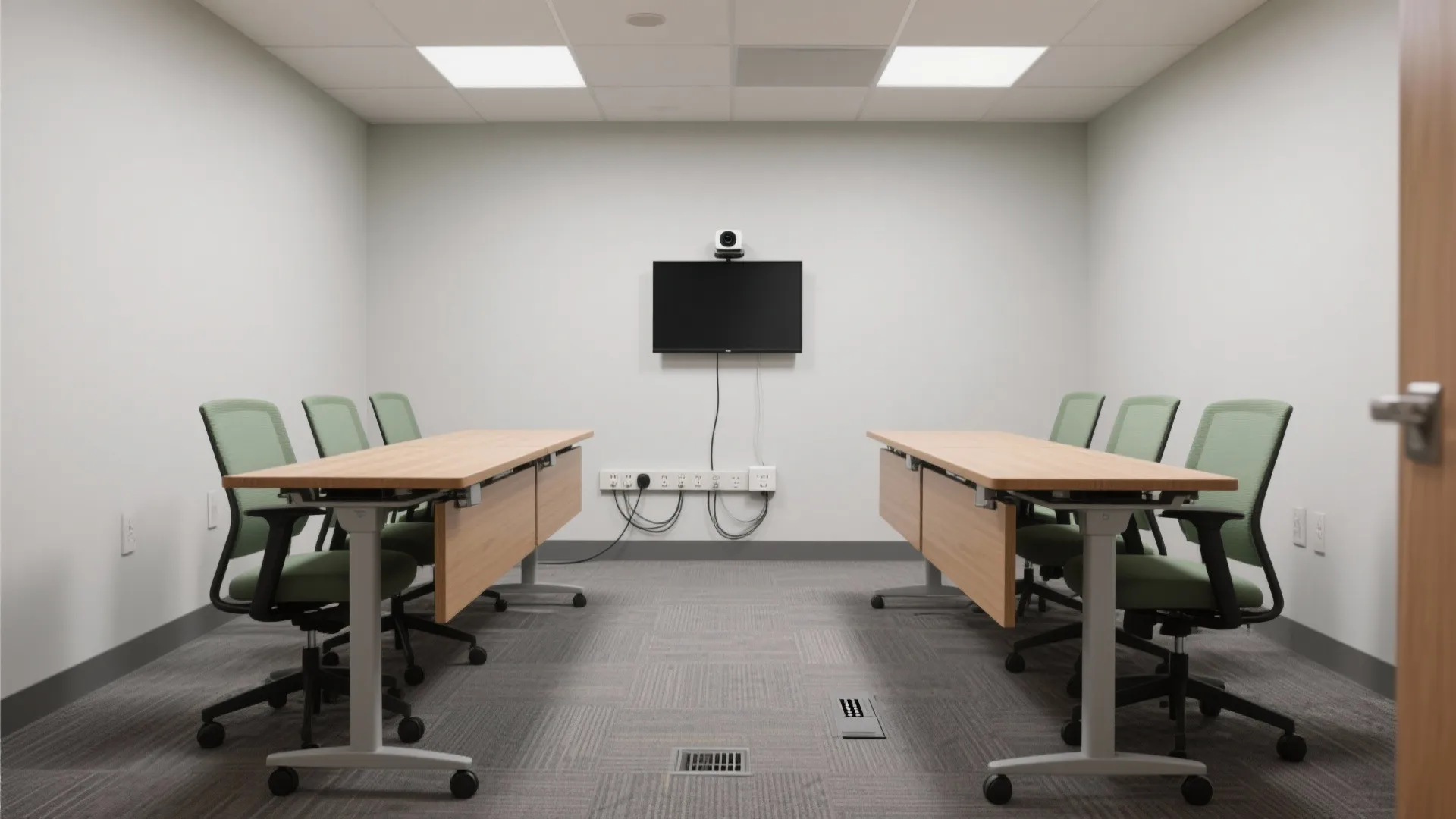 Modular layouts for hybrid meetings