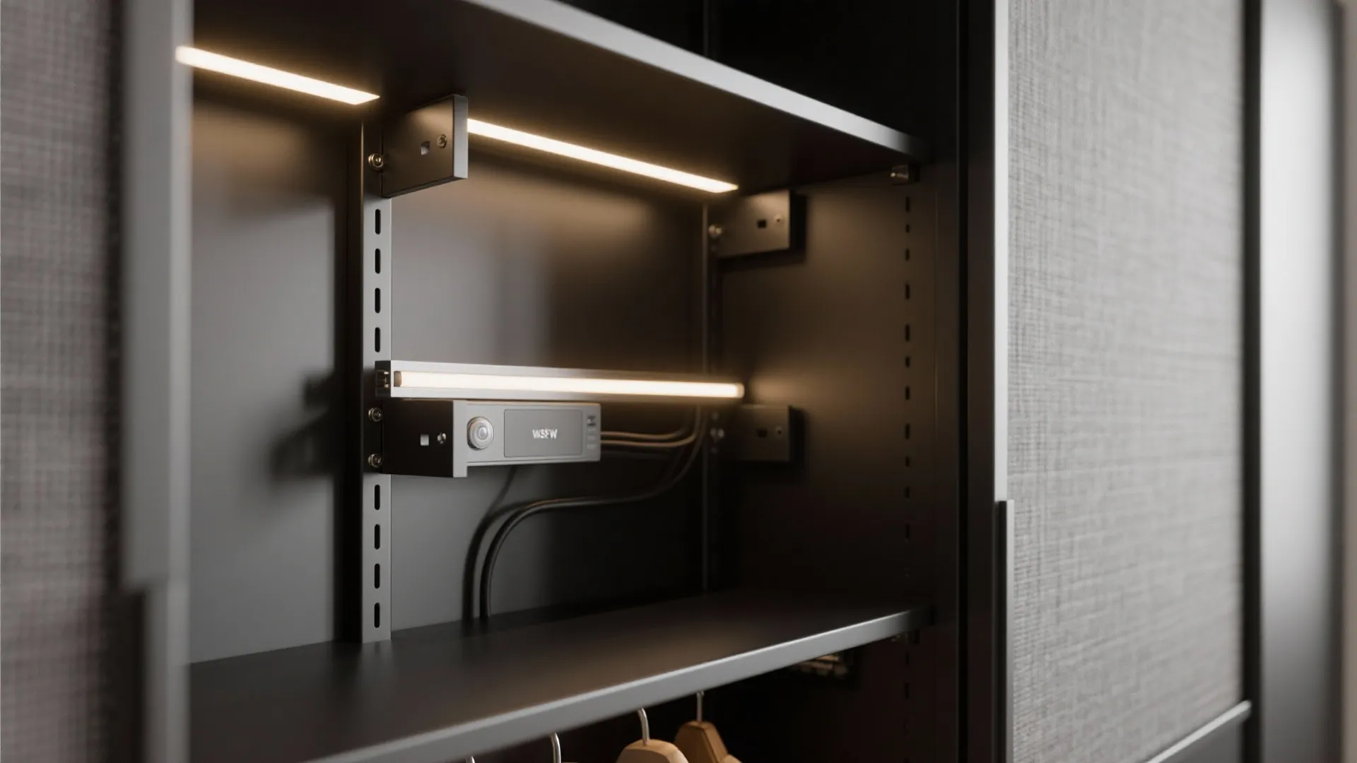 Modular Iron Almirah with Integrated Lighting
